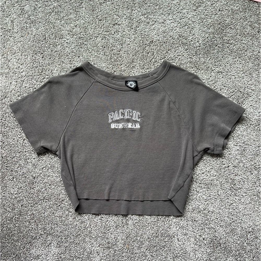 PACSUN/PACIFIC SUNWEAR GRAY CROPTOP SIZE MEDIUM
